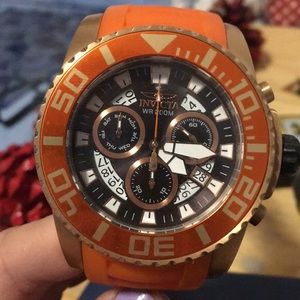 Invicta Orange dive watch.  Water Resistant 200M